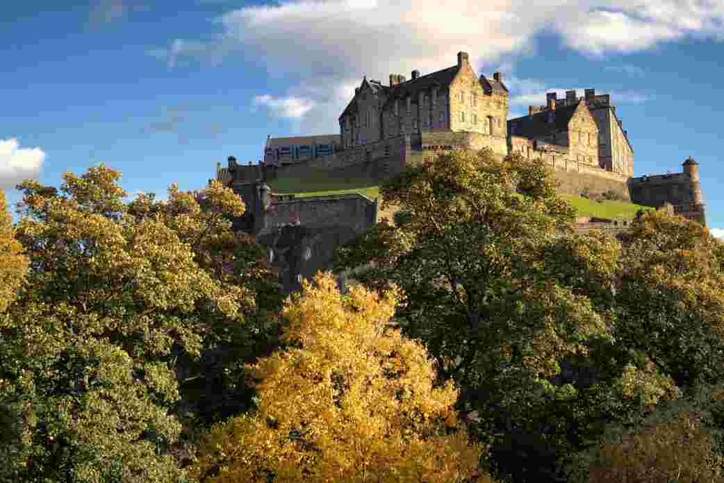 Edinburgh Castle in autumn