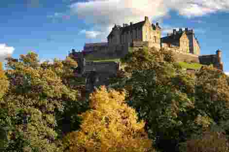 Edinburgh Castle in autumn